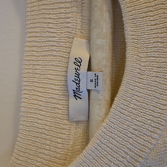 Madewell Cream Sweater Top Size S - Picture 2 of 3